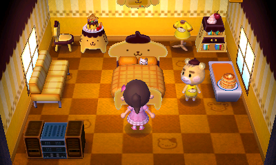 Interior of Marty's house in Animal Crossing: New Leaf