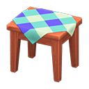 Wooden Mini Table (Cherry Wood - Blue) NH Icon.png