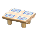 Log Dining Table (White Wood - Quilted) NH Icon.png