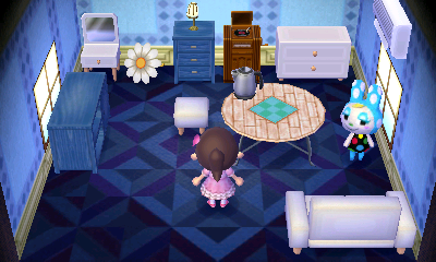Interior of Francine's house in Animal Crossing: New Leaf