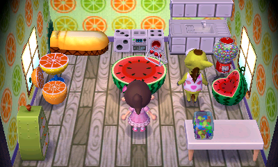 Interior of Clyde's house in Animal Crossing: New Leaf