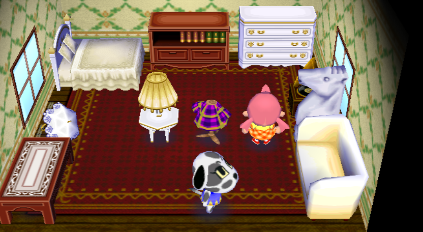 Interior of Portia's house in Animal Crossing: City Folk
