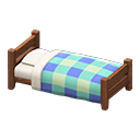 wooden simple bed