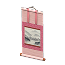 Hanging Scroll (Pink - Mountains) NH Icon.png