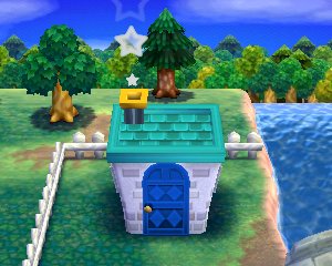 Default exterior of Francine's house in Animal Crossing: Happy Home Designer