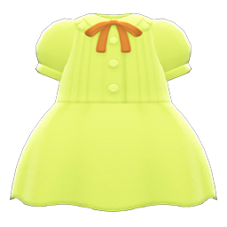 Pintuck-Pleated Dress's Lime variant
