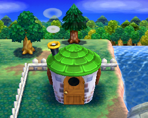 Default exterior of Kidd's house in Animal Crossing: Happy Home Designer