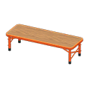 Outdoor Bench (Red - Dark Wood) NH Icon.png