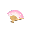 Peachy-Pink Folding Fan