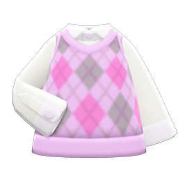 Argyle Vest (Pink) NH Icon.png