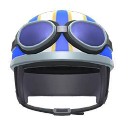 Helmet with goggles's Blue variant
