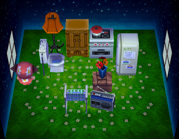 Interior of Puddles's house in Animal Crossing