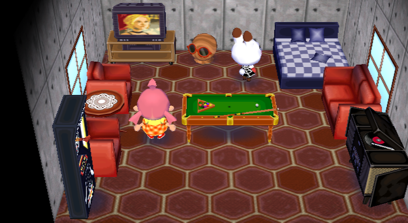 Interior of Tiffany's house in Animal Crossing: City Folk