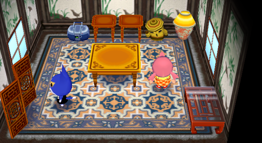 Interior of Tom's house in Animal Crossing: City Folk