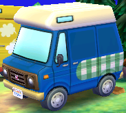 Exterior of Mabel's RV in Animal Crossing: New Leaf