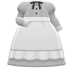 Full-Length Maid Gown (Light Gray) NH Icon.png