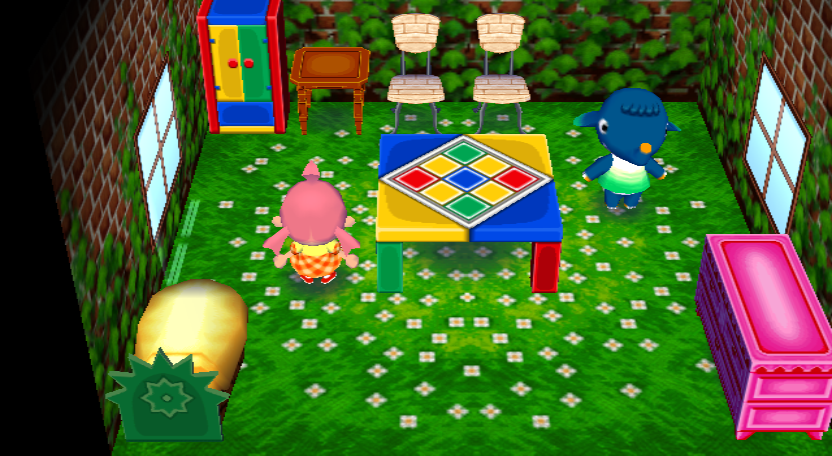 Interior of Axel's house in Animal Crossing: City Folk