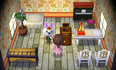 Interior of Gabi's house in Animal Crossing: New Leaf