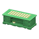 Ranch Lowboard (Green - Green Gingham) NH Icon.png