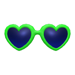 爱心墨镜 (绿色)