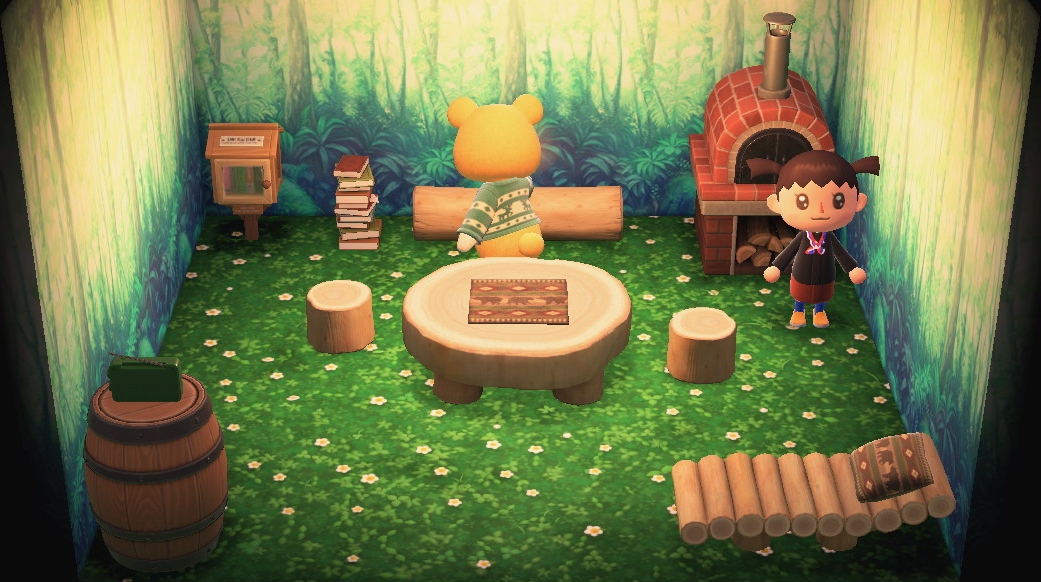 Interior of Nate's house in Animal Crossing: New Horizons