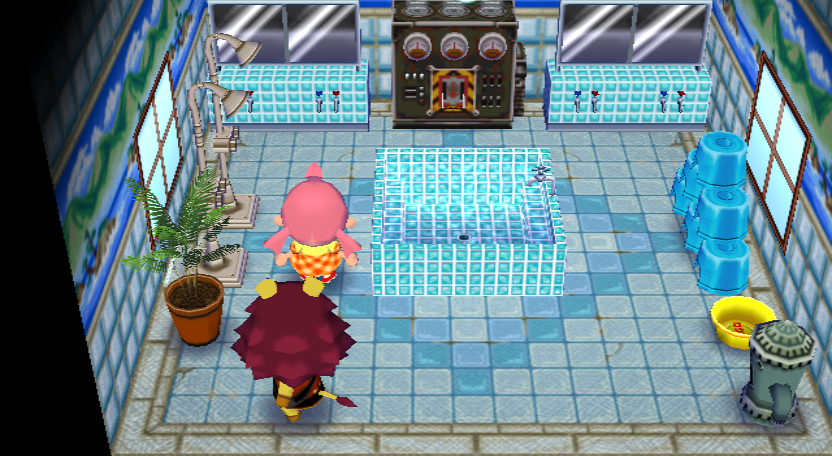 Interior of Mott's house in Animal Crossing: City Folk