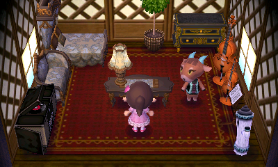 Interior of Pashmina's house in Animal Crossing: New Leaf