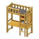Loft Bed with Desk (Natural - Black) NH Icon.png