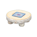 Log Round Table (White Birch - Quilted) NH Icon.png