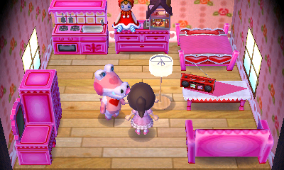 Interior of Gayle's house in Animal Crossing: New Leaf