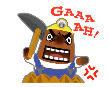 Mr. Resetti Yell LINE Animated Sticker.png