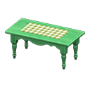 Ranch Tea Table (Green - Green Gingham) NH Icon.png