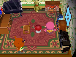 Interior of Teddy's house in Animal Crossing: Wild World