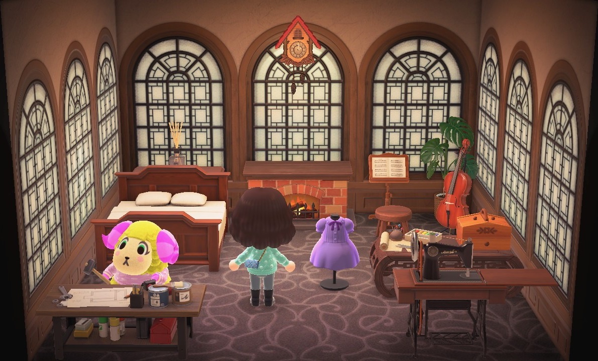 Interior of Willow's house in Animal Crossing: New Horizons