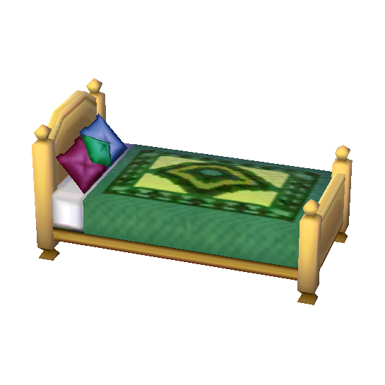 Ranch Bed (Beige - Green) NL Model.png