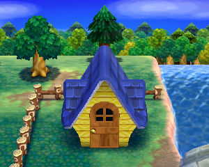 Default exterior of Doc's house in Animal Crossing: Happy Home Designer