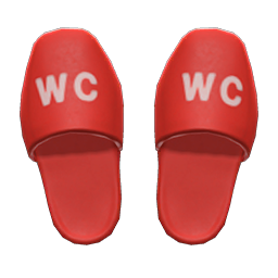 Restroom Slippers (Red) NH Icon.png