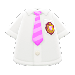 Short-Sleeved Uniform Top (Pink Necktie) NH Icon.png