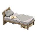Sloppy Bed (Ash Brown - Gray) NH Icon.png