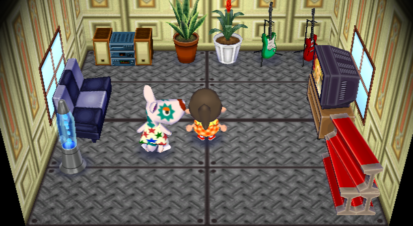Interior of Astrid's house in Animal Crossing: City Folk