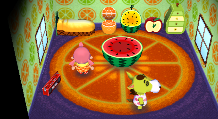 Interior of Clyde's house in Animal Crossing: City Folk