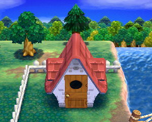 Default exterior of Eunice's house in Animal Crossing: Happy Home Designer
