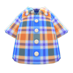 Madras plaid shirt's Blue variant