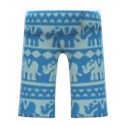 Elephant-Print Pants (Blue) NH Icon.png