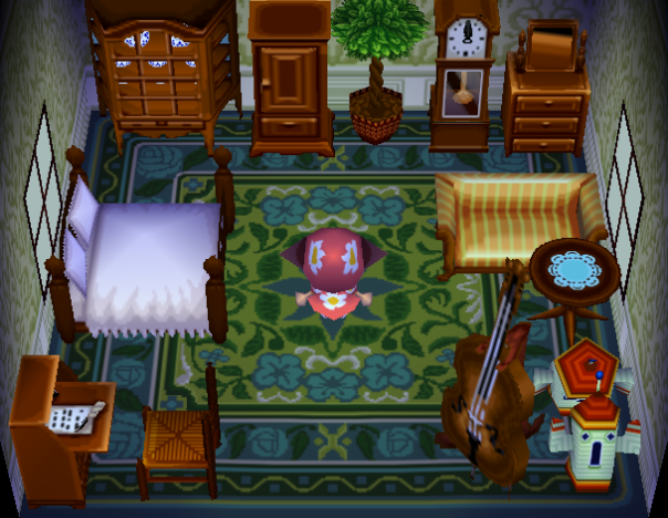 Interior of Leopold's house in Animal Crossing