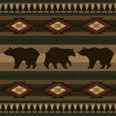 The Bears pattern for the log dining table.