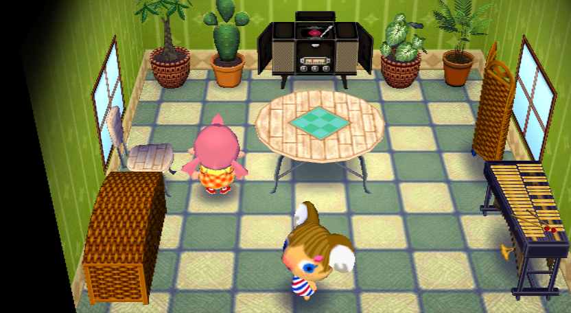 Interior of Alice's house in Animal Crossing: City Folk