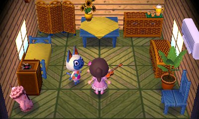 Interior of Mitzi's house in Animal Crossing: New Leaf