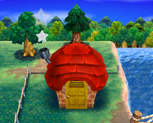Default exterior of Clay's house in Animal Crossing: Happy Home Designer
