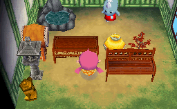 Interior of Tank's house in Animal Crossing: Wild World